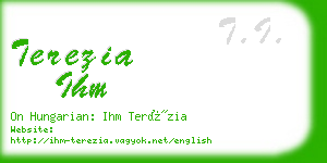 terezia ihm business card